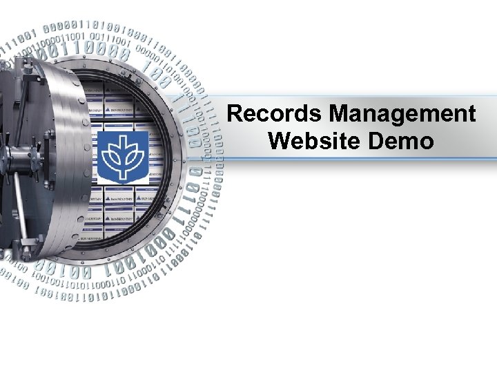 Records Management Website Demo 