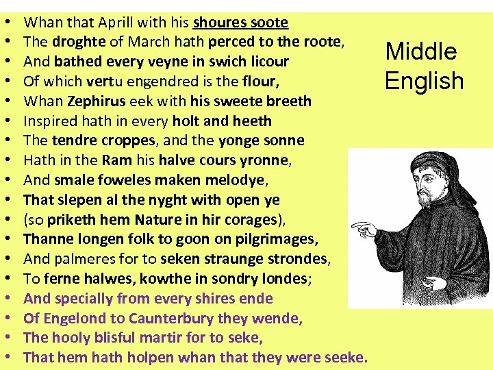  • • • • • Whan that Aprill with his shoures soote The