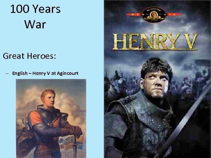 100 Years War Great Heroes: – English – Henry V at Agincourt 