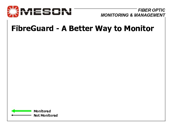 FIBER OPTIC MONITORING & MANAGEMENT Fibre. Guard - A Better Way to Monitored Not