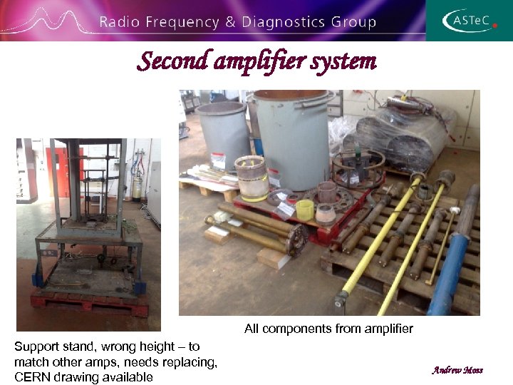 Second amplifier system All components from amplifier Support stand, wrong height – to match