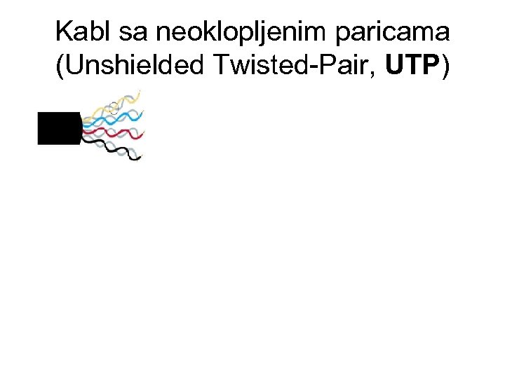 Kabl sa neoklopljenim paricama (Unshielded Twisted-Pair, UTP) 