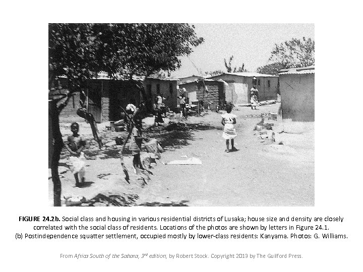 FIGURE 24. 2 b. Social class and housing in various residential districts of Lusaka;