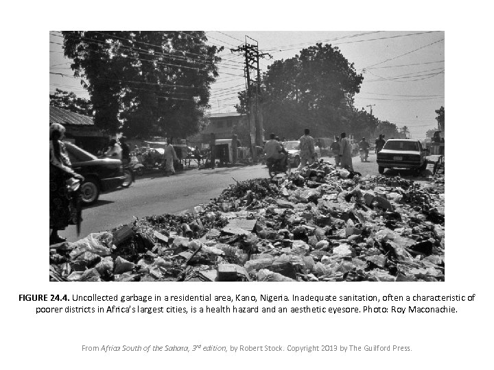 FIGURE 24. 4. Uncollected garbage in a residential area, Kano, Nigeria. Inadequate sanitation, often