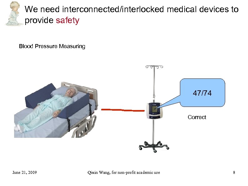 We need interconnected/interlocked medical devices to provide safety Blood Pressure Measuring 47/74 Correct June