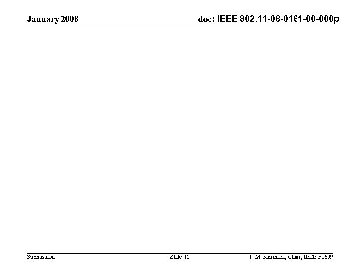 doc: IEEE 802. 11 -08 -0161 -00 -000 p January 2008 Submission Slide 12