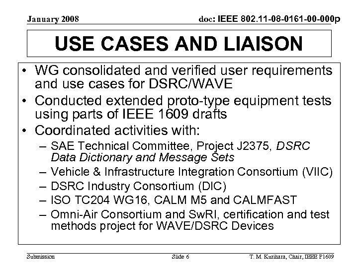 doc: IEEE 802. 11 -08 -0161 -00 -000 p January 2008 USE CASES AND