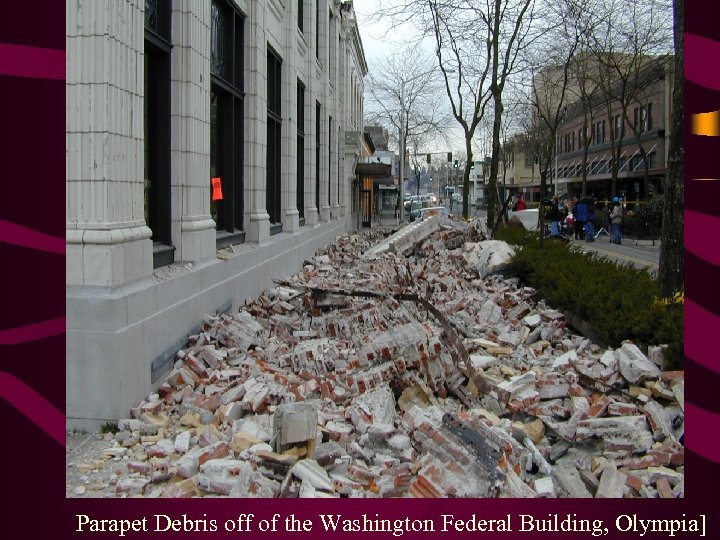 Parapet Debris off of the Washington Federal Building, Olympia] 