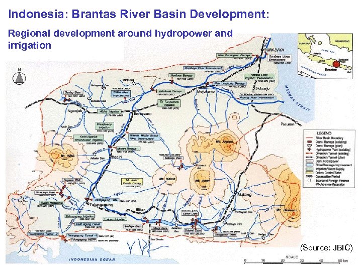 Indonesia: Brantas River Basin Development: Regional development around hydropower and irrigation (Source: JBIC) 