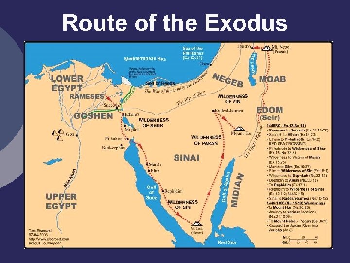 Route of the Exodus 