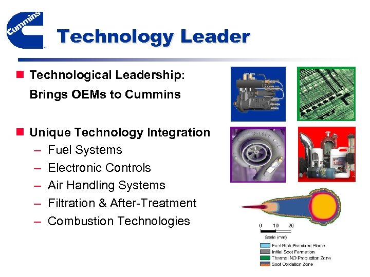 Technology Leader n Technological Leadership: Brings OEMs to Cummins n Unique Technology Integration –