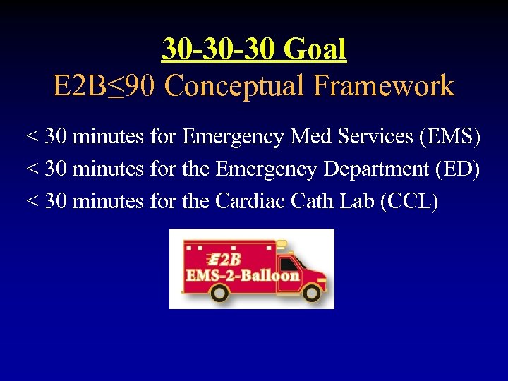 30 -30 -30 Goal E 2 B≤ 90 Conceptual Framework < 30 minutes for