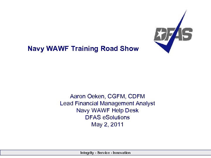 Navy Wawf Training Road Show Aaron Oeken Cgfm