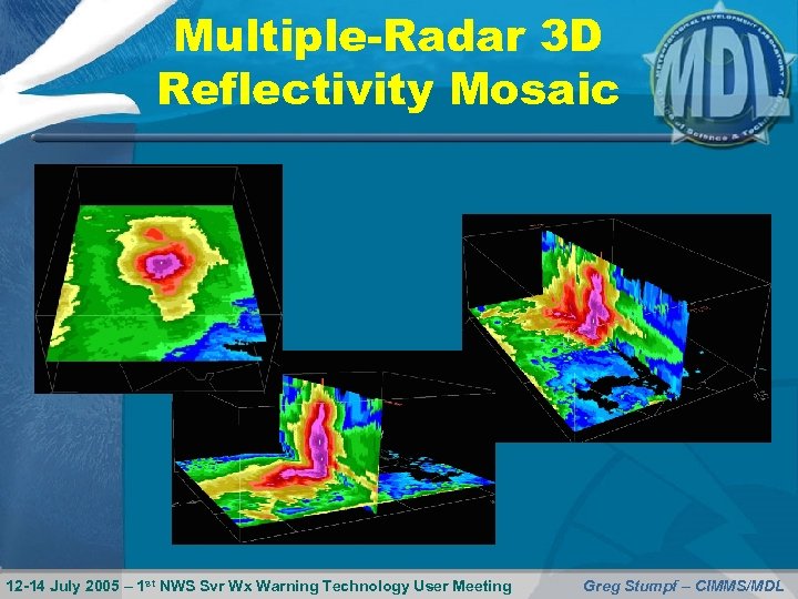 Multiple-Radar 3 D Reflectivity Mosaic 12 -14 July 2005 – 1 st NWS Svr