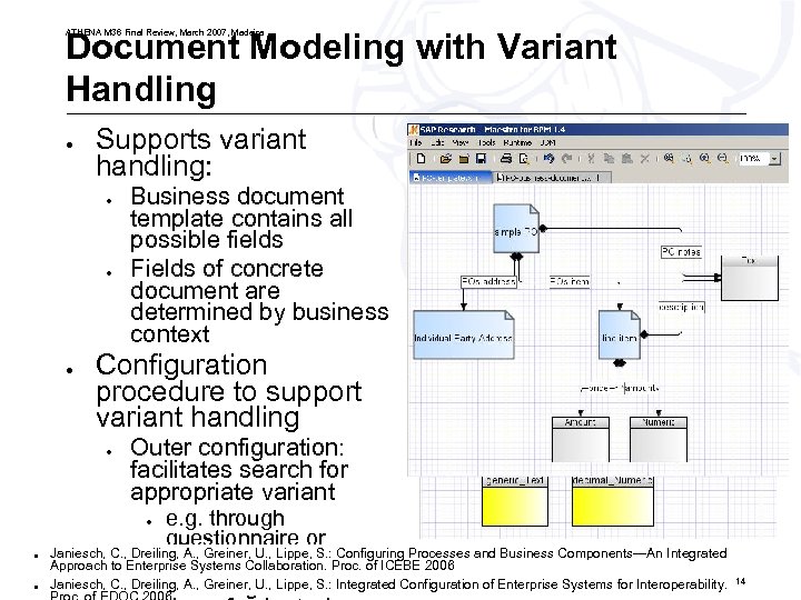 Document Modeling with Variant Handling ATHENA M 36 Final Review, March 2007, Madeira ●