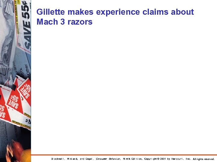 Gillette makes experience claims about Mach 3 razors All rights reserved. 