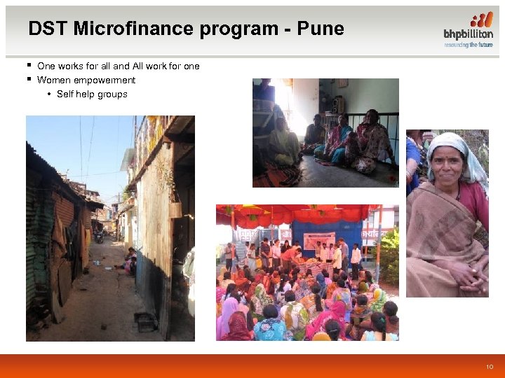 DST Microfinance program - Pune § One works for all and All work for