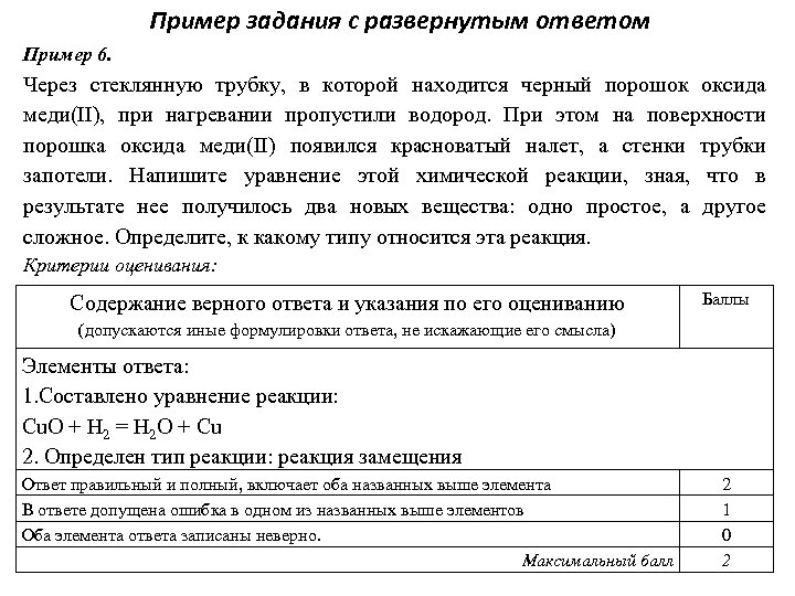 Пример задания с развернутым ответом Пример 6. Через стеклянную трубку, в которой находится черный