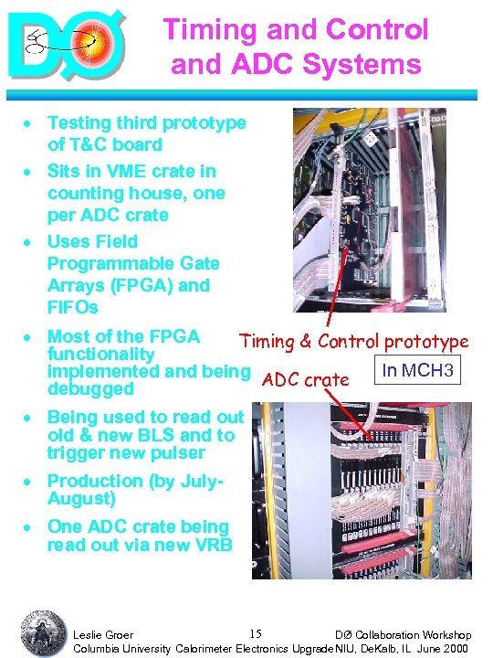 Timing and Control and ADC Systems · Testing third prototype of T&C board ·