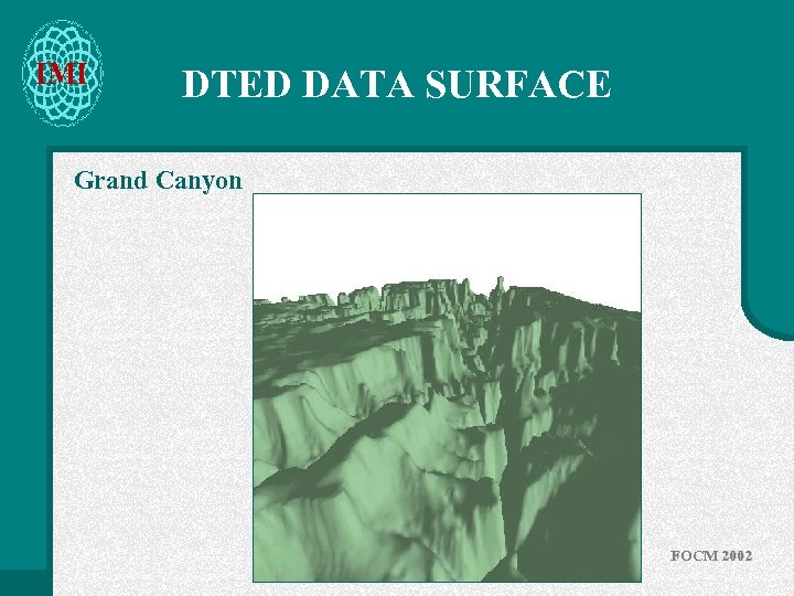 IMI DTED DATA SURFACE Grand Canyon FOCM 2002 