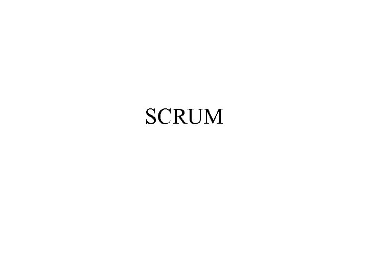 SCRUM 