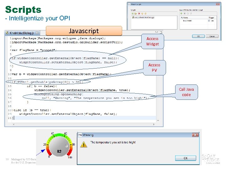 Scripts - Intelligentize your OPI Javascript Access Widget Access PV Call Java code 10