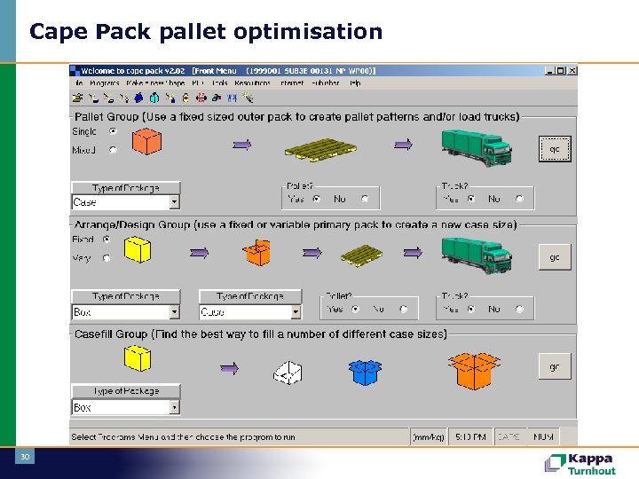 Cape Pack pallet optimisation 30 