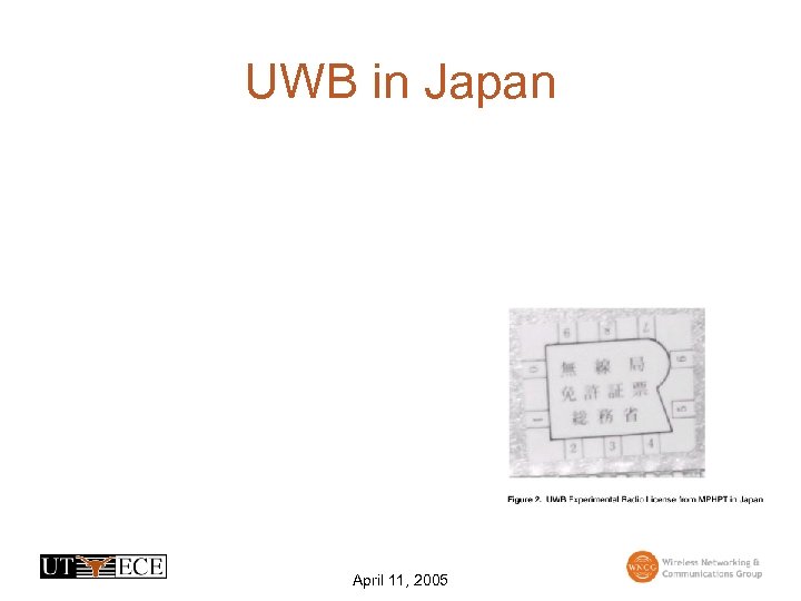 UWB in Japan April 11, 2005 