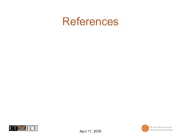 References April 11, 2005 