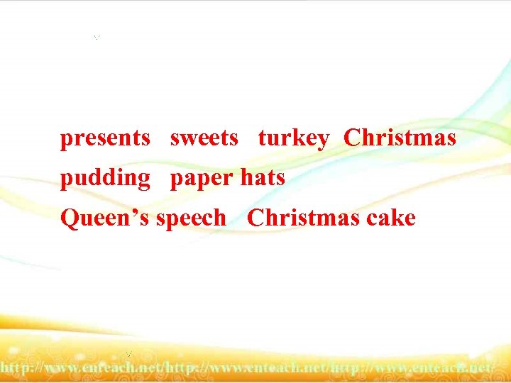 presents sweets turkey Christmas pudding paper hats Queen’s speech Christmas cake 
