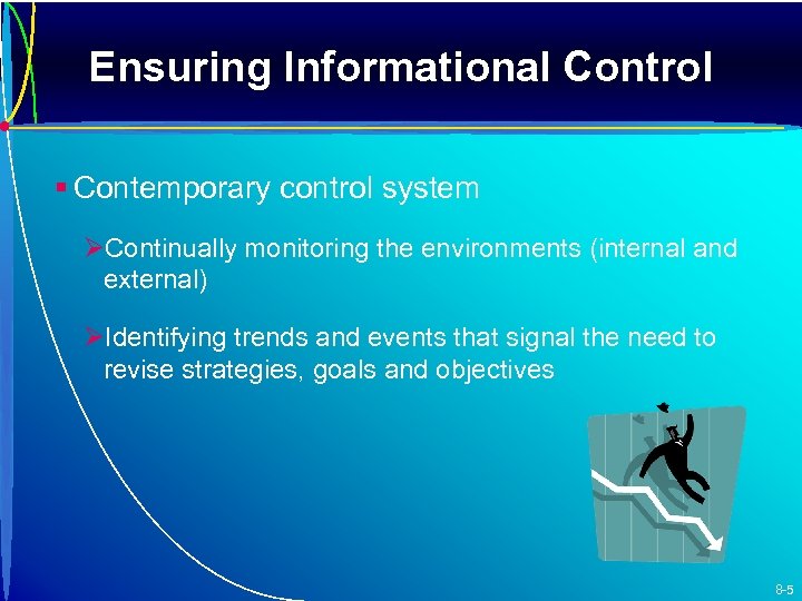 Ensuring Informational Control § Contemporary control system ØContinually monitoring the environments (internal and external)