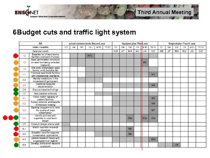 Third Annual Meeting 6 Budget cuts and traffic light system 