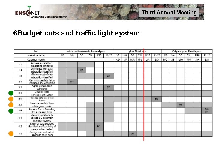 Third Annual Meeting 6 Budget cuts and traffic light system 