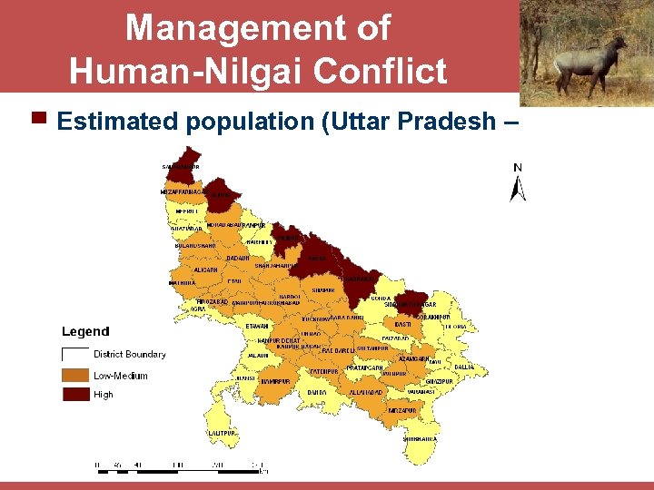 Management of Human-Nilgai Conflict ▀ Estimated population (Uttar Pradesh – 2, 54, 449) 