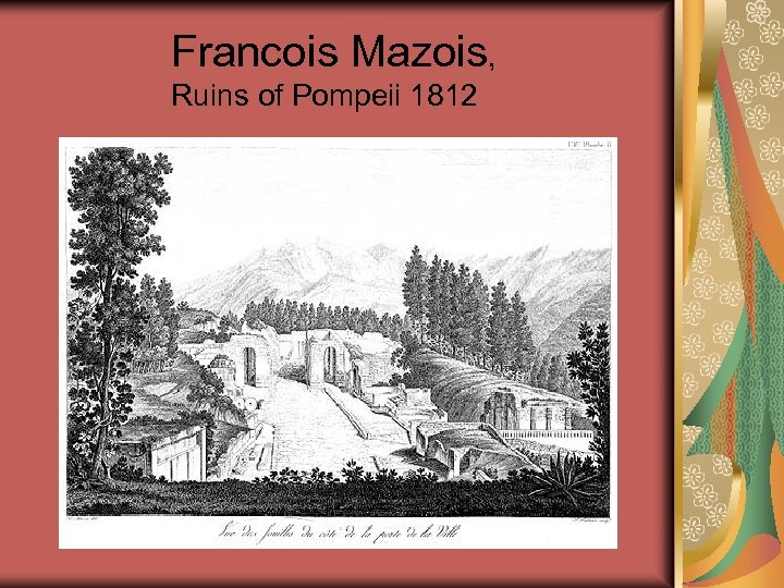 Francois Mazois, Ruins of Pompeii 1812 