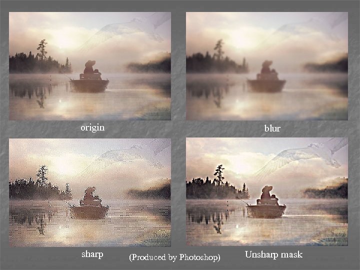 origin sharp blur (Produced by Photoshop) Unsharp mask 