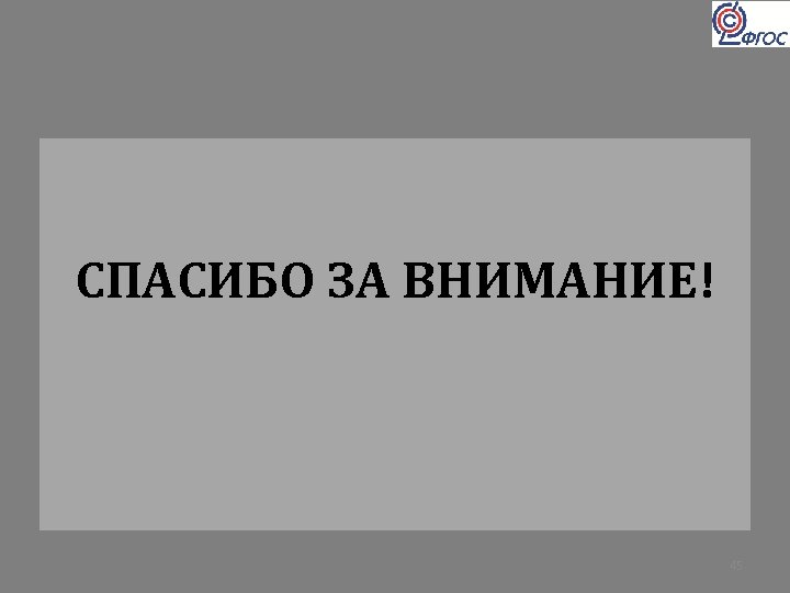 СПАСИБО ЗА ВНИМАНИЕ! 45 