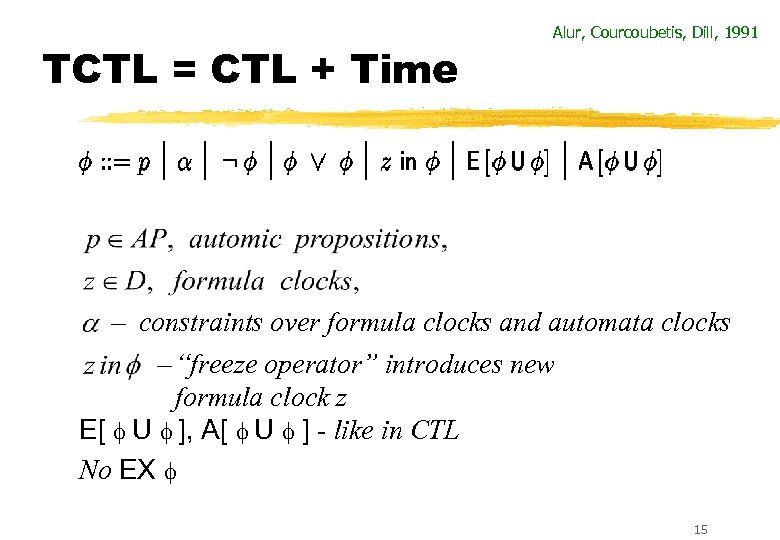 Model Checking Of Of Timed Systems Rajeev Alur