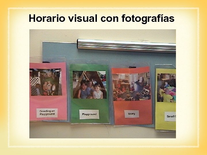 Horario visual con fotografías 