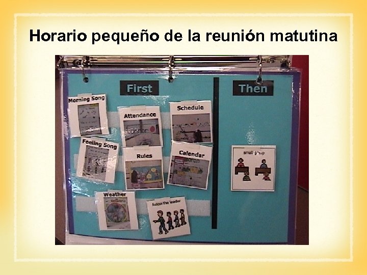 Horario pequeño de la reunión matutina 
