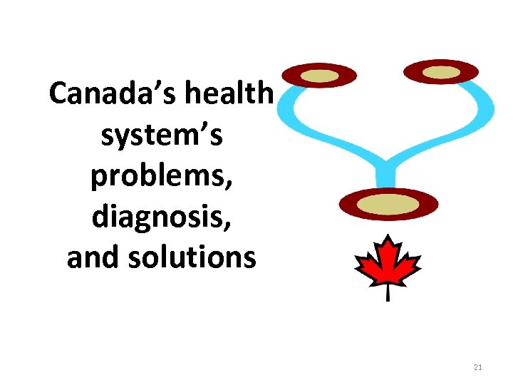 Canada’s health system’s problems, diagnosis, and solutions 21 