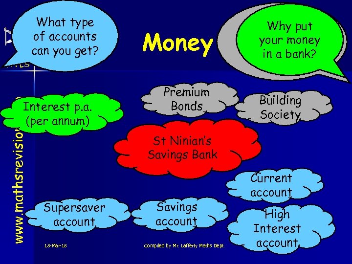 What type of accounts can you get? www. mathsrevision. com N 4 LS Interest