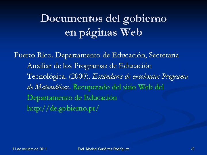 Documentos del gobierno en páginas Web Puerto Rico. Departamento de Educación, Secretaría Auxiliar de