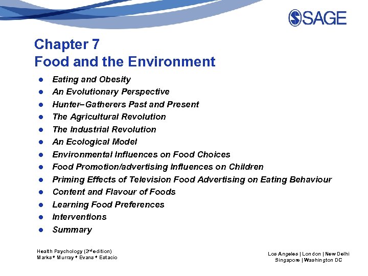 Chapter 7 Food and the Environment ● ● ● ● Eating and Obesity An