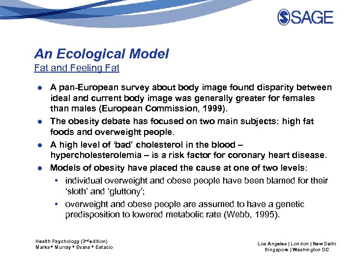 An Ecological Model Fat and Feeling Fat ● A pan-European survey about body image