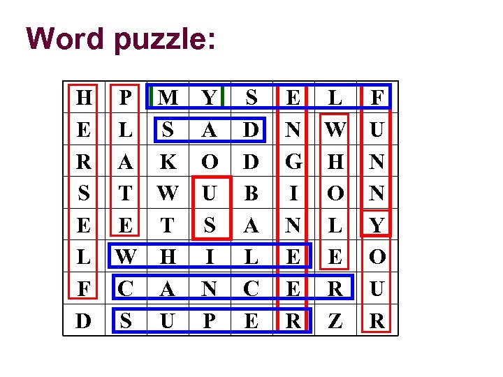 Word puzzle: H P E L R A S T E E L W