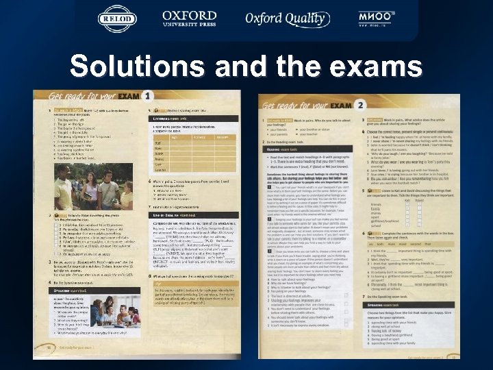 Solutions and the exams 