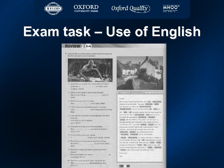 Exam task – Use of English 
