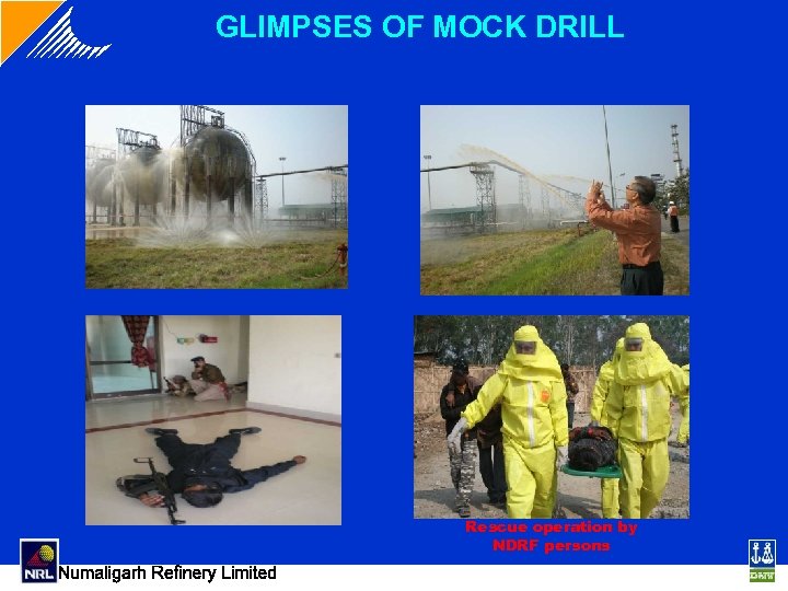 GLIMPSES OF MOCK DRILL Rescue operation by NDRF persons 