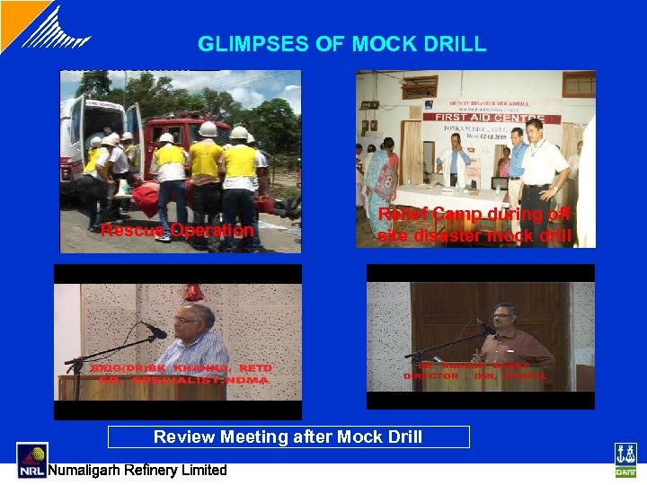 GLIMPSES OF MOCK DRILL Rescue Operation Relief Camp during off site disaster mock drill